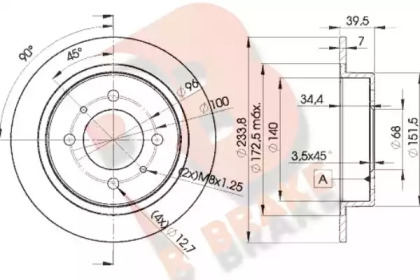 R BRAKE 78RBD25803