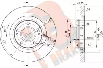 R BRAKE 78RBD25924