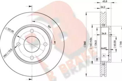 R BRAKE 78RBD25950