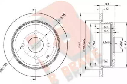 R BRAKE 78RBD25951