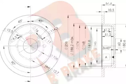 R BRAKE 78RBD26028