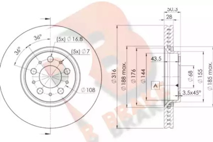 R BRAKE 78RBD26074