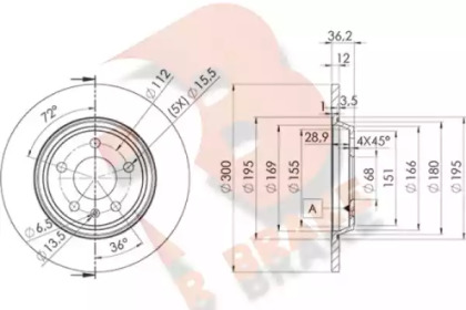 R BRAKE 78RBD26075