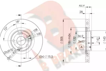 R BRAKE 78RBD26673