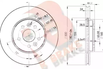 R BRAKE 78RBD26767