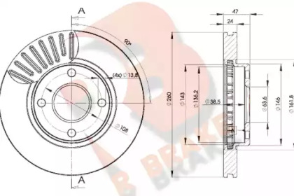 R BRAKE 78RBD26784