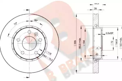 R BRAKE 78RBD26845