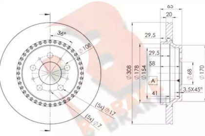 R BRAKE 78RBD17302