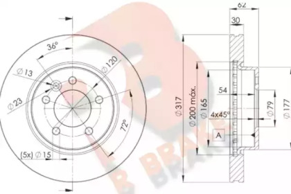 R BRAKE 78RBD27360