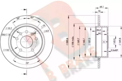 R BRAKE 78RBD27476