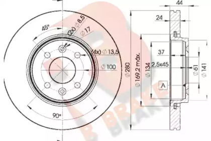 R BRAKE 78RBD27829