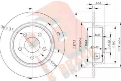 R BRAKE 78RBD27989