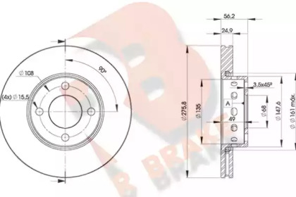 R BRAKE 78RBD28012