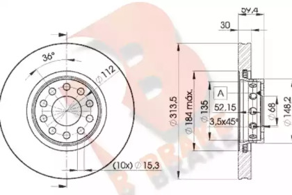 R BRAKE 78RBD28015