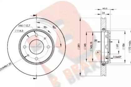 R BRAKE 78RBD28027