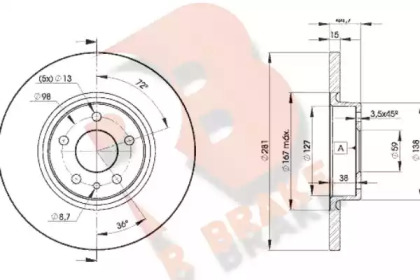 R BRAKE 78RBD28567