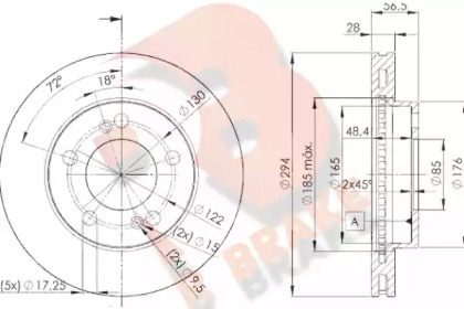 R BRAKE 78RBD28674