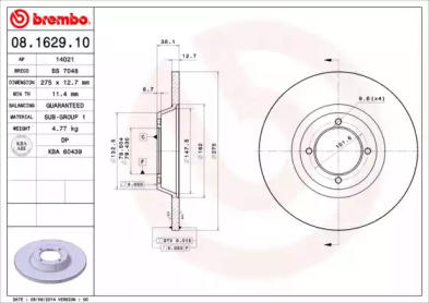 BREMBO 08.1629.10