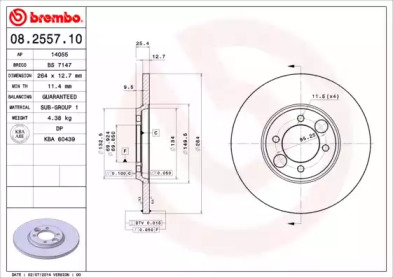 BREMBO 08.2557.10