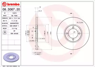 BREMBO 08.3067.20