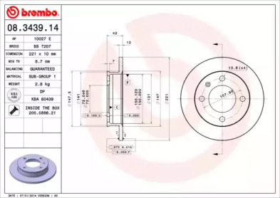 BREMBO 08.3439.14