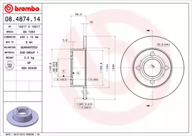 BREMBO 08.4874.14