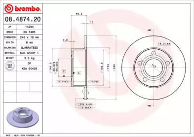 BREMBO 08.4874.20