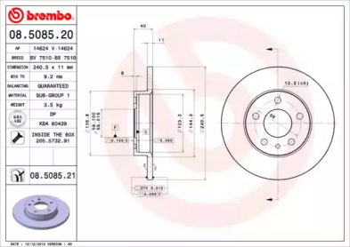 BREMBO 08.5085.20