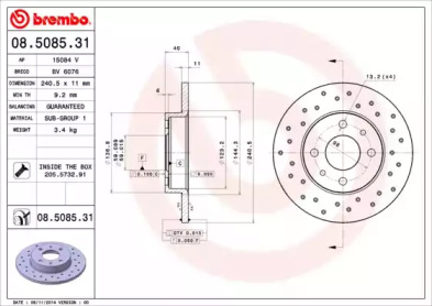 BREMBO 08.5085.31