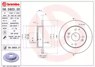 BREMBO 08.5803.20