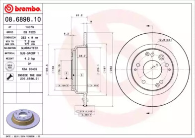 BREMBO 08.6898.10