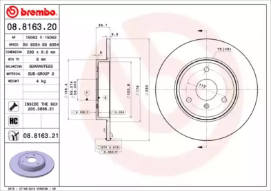 BREMBO 08.8163.21