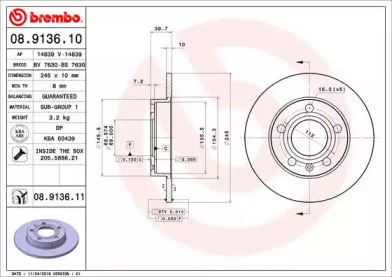 BREMBO 08.9136.10