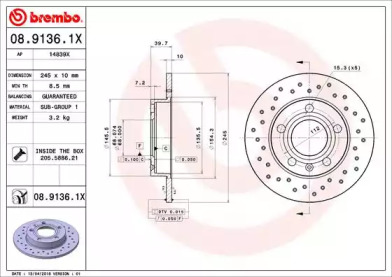 BREMBO 08.9136.1X