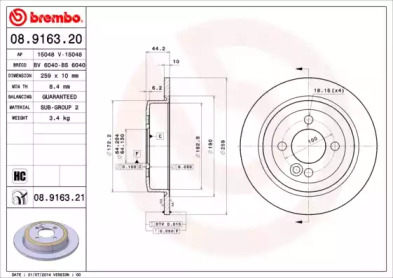 BREMBO 08.9163.21