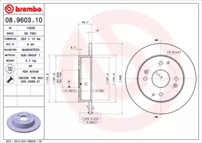 BREMBO 08.9603.10