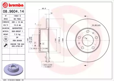 BREMBO 08.9604.14