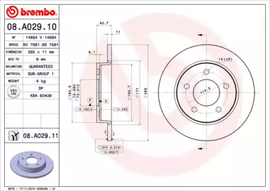 BREMBO 08.A029.10