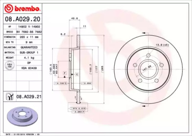 BREMBO 08.A029.21