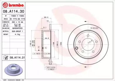 BREMBO 08.A114.31