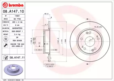 BREMBO 08.A147.10