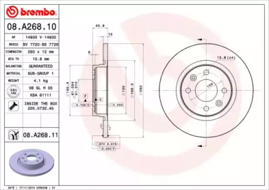 BREMBO 08.A268.10