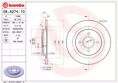 BREMBO 08.A274.10