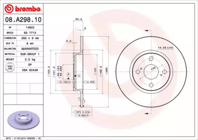 BREMBO 08.A298.10