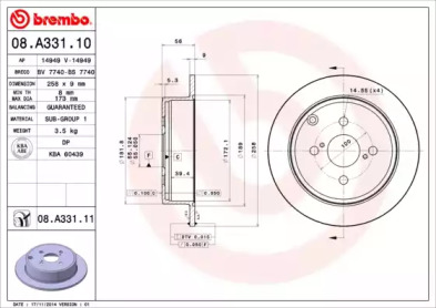 BREMBO 08.A331.10