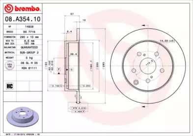 BREMBO 08.A354.10