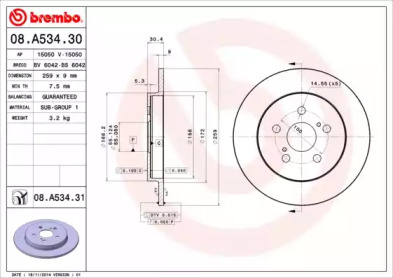 BREMBO 08.A534.31