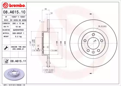 BREMBO 08.A615.11