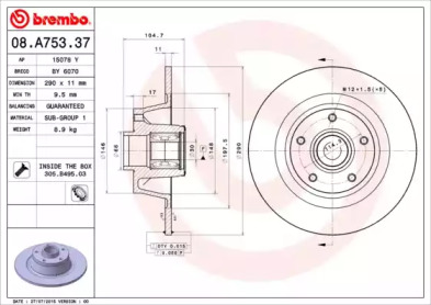 BREMBO 08.A753.37