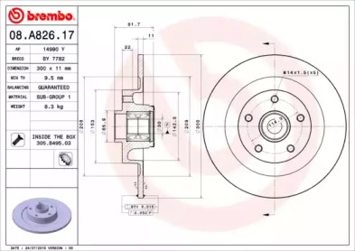 BREMBO 08.A826.17